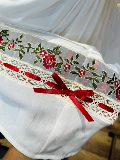 Holly Lover handmade embroidery heirloom dress