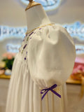 Lavender Lover handmade embroidery heirloom dress