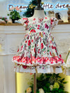 JannyBB Summer Red Floral Print Dress -2024 preorder